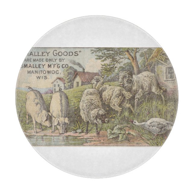 Planche À Découper Animaux de ferme pittoresques Scène rustique (Devant)