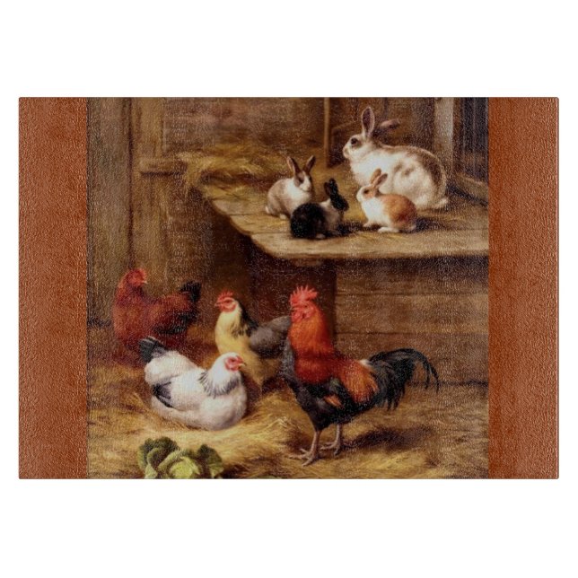 Planche À Découper Animaux familiers d'animaux de ferme de lapins de (Devant)