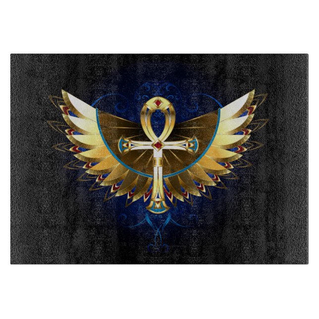 Planche À Découper Ankh or avec ailes (Devant)