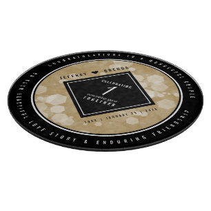 Planche À Découper Anniversaire élégant du 1er Mariage papier