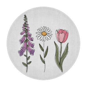 Planche À Découper Anti-Trump subtil - Tulipe Daisy Foxglove III