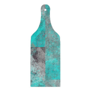 Planche À Découper Aqua bleu turquoise et gris Paddle en détresse