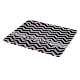 Planche À Découper Aqua rose et chevron noir