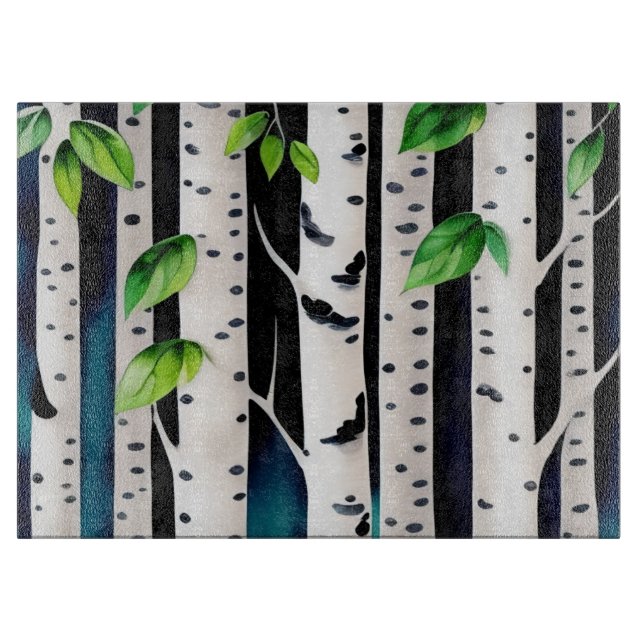 Planche À Découper Aquarelle Aspen Trees (Devant)