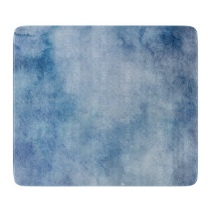 Planche À Découper Aquarelle bleue Texture