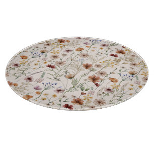 Planche À Découper Aquarelle Boho motif floral