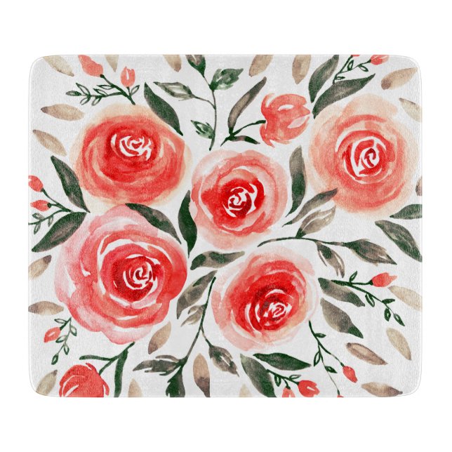 Planche À Découper Aquarelle couleur rose personnalisée Illustration  (Devant)