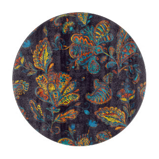 Planche À Découper Aquarelle de Paisley : tuile à motif floral