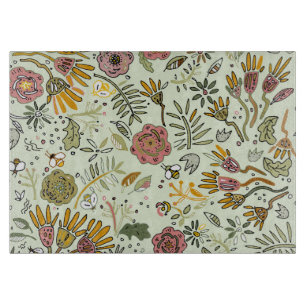 Planche À Découper Aquarelle Florale Fleurs d'abeille Élégante Modern