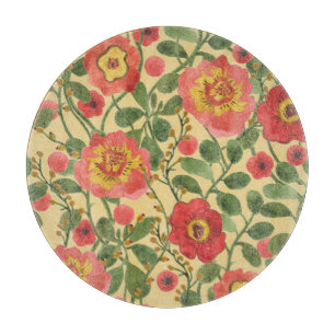 Planche À Découper Aquarelle florale rétro : Élégance intemporelle