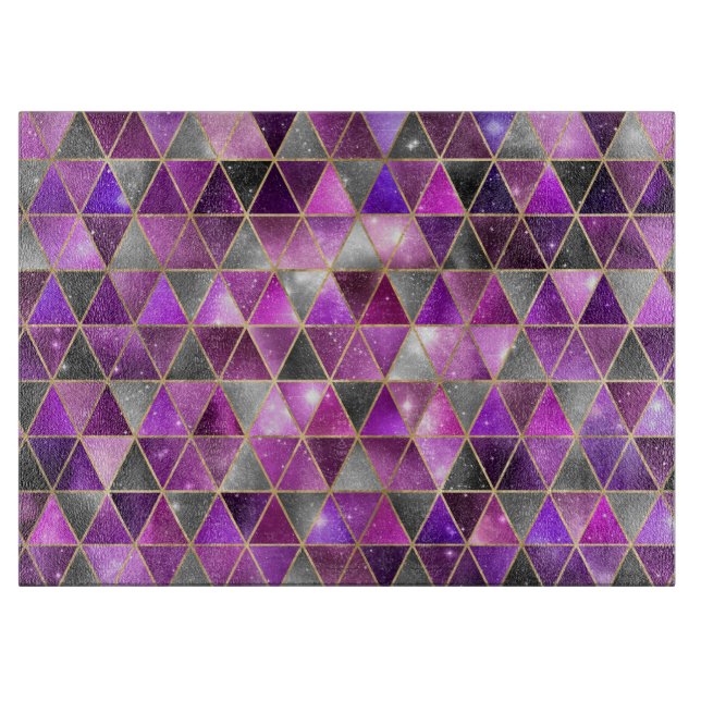 Planche À Découper Aquarelle isométrique avec or et marbre (Devant)