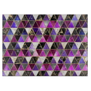 Planche À Découper Aquarelle Isométrique avec or et marbre Galaxy