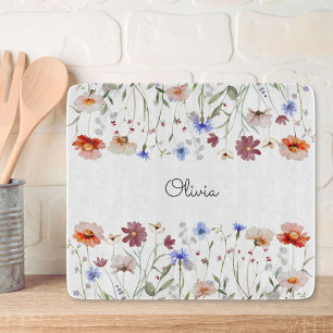 Planche À Découper Aquarelle monographique Colorful Fleur sauvage Mea