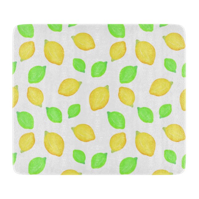 Planche À Découper Aquarelle Motif citron citron (Devant)