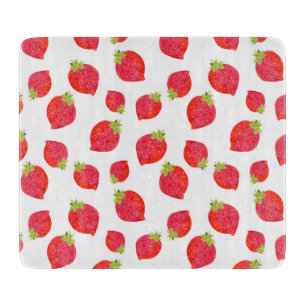 Planche À Découper Aquarelle Motif de fraise