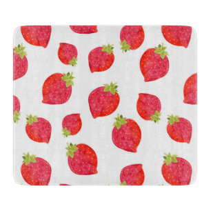 Planche À Découper Aquarelle Motif de fraise
