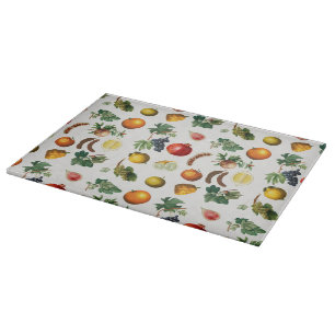Planche À Découper Aquarelle Motif de fruits méditerranéen