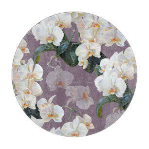 Planche À Découper Aquarelle orchidée lavande foncée.