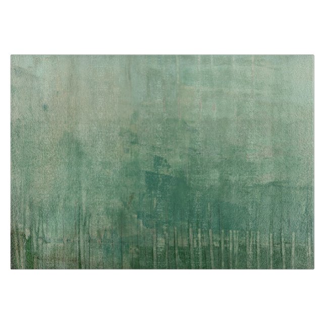 Planche À Découper Aquarelle verte contemporaine (Devant)