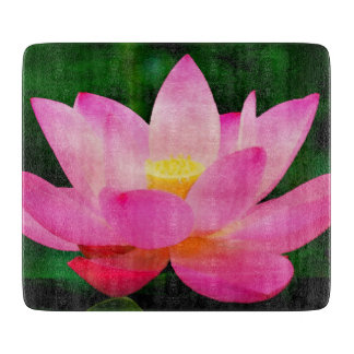 Planche À Découper Aquarelle vive de fleur de Lotus