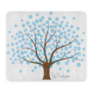 Planche À Découper Arbre à neige d'hiver
