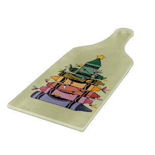 Planche À Découper Arbre de Noël Enseignant Vie Cadeau Enseignement