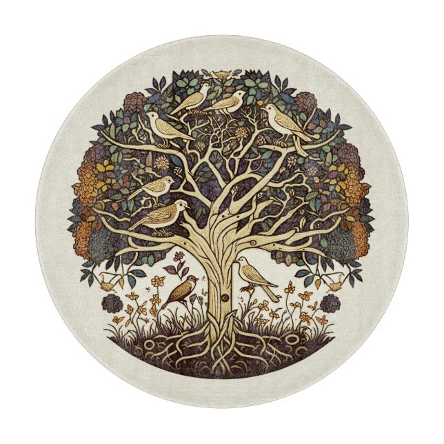 Planche À Découper Arbre de vie, Songbirds (Devant)
