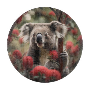 Planche À Découper Arbre Rouge Banksia Avec Ours Koala,