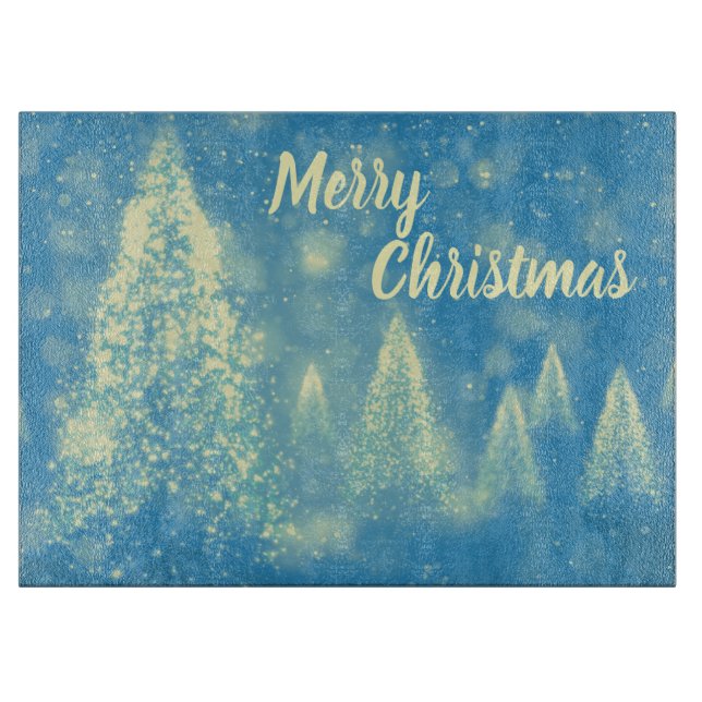 Planche À Découper Arbres de Noël magiques Joyeux Noël (Devant)