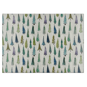 Planche À Découper Arbres de Noël modernes motif illustré