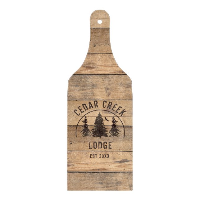 Planche À Découper Arbres rustiques en forêt de bois Personnalisés (Devant)