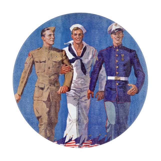 Planche À Découper Armée, marine et marines (Devant)
