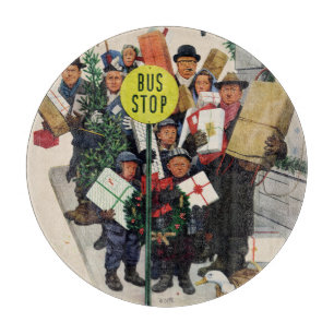 Planche À Découper Arrêt de bus à Noël