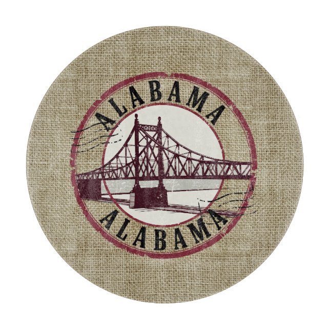 Planche À Découper Arrêt du pont Retro Alabama (Devant)