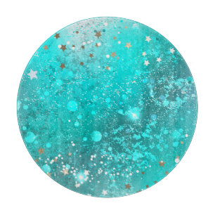 Planche À Découper Arrière - plan à huile Turquoise de la menthe