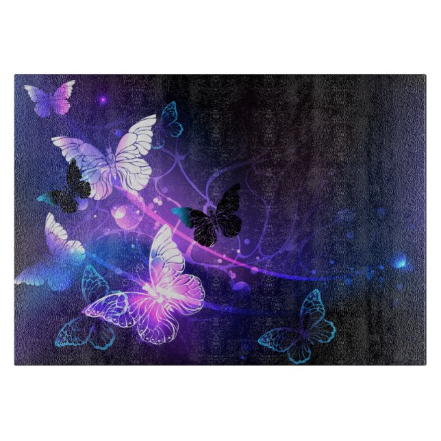 Planche À Découper Arrière - plan avec papillons de nuit (Devant)