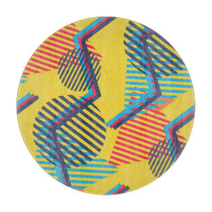 Planche À Découper Arrière - plan d'art pop, texture géométrique abst