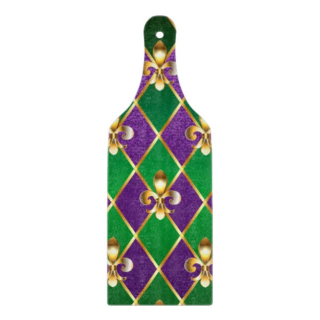 Planche À Découper Arrière - plan de bijoux Mardi Gras (Devant)