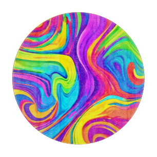 Planche À Découper Arrière - plan de couleurs vives : Dessin de dessi