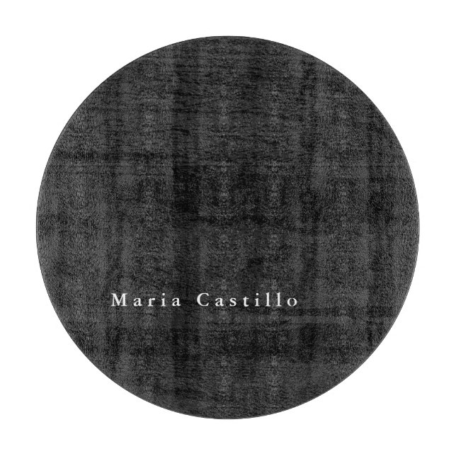 Planche À Découper Arrière - plan en bois gris minimaliste Nom modern (Devant)