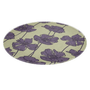 Planche À Découper Arrière - plan floral vintage de motif d'art