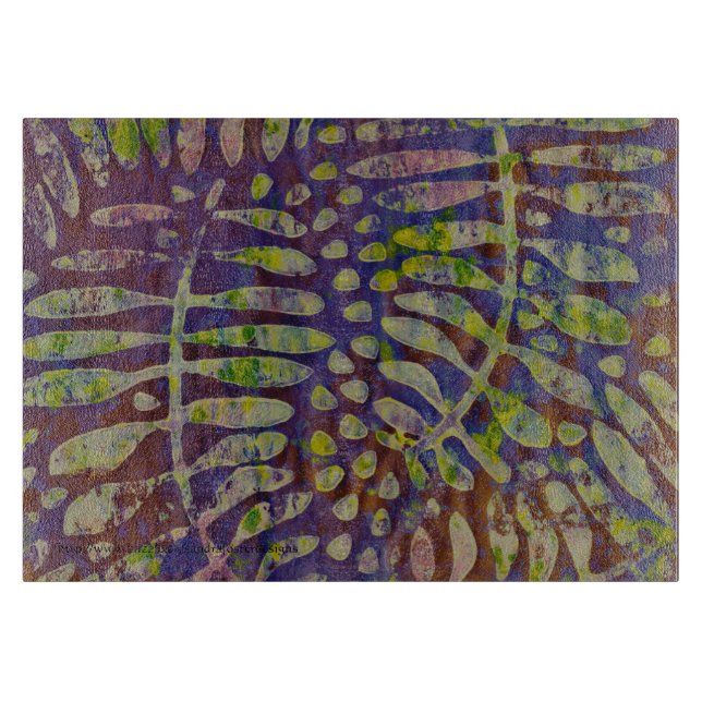 Planche À Découper Art abstrait de pochoir d'impression de Gelli (Devant)