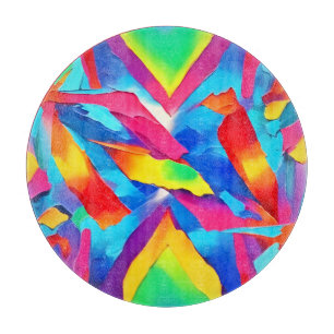 Planche À Découper Art de l'expressionnisme Abstrait coloré