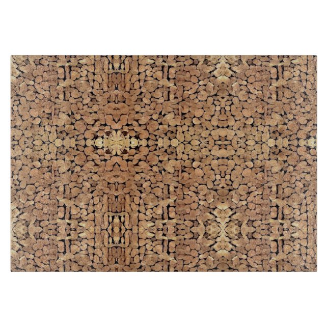 Planche À Découper Art du bois géométrique (Devant)