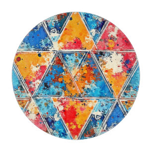 Planche À Découper Art éclatant géométrique vibre