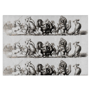 Planche À Découper Art Mignon Animaux Licorne Éléphant Lion Zoo