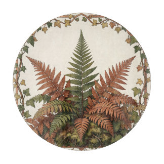 Planche À Découper Art Nouveau Fougère Lierre Botanique