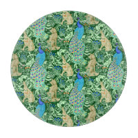 Art Nouveau Peacock Print, Cobalt Blue & Green