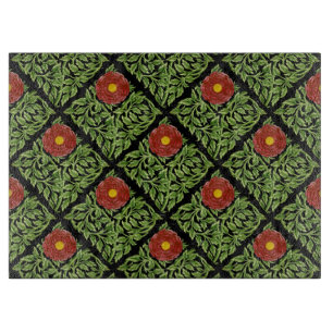 Planche À Découper Art Nouveau Rouge Rose De Morgan