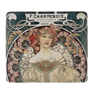 Planche À Découper Art Nouveau vintage Alphonse Mucha Art Peinture